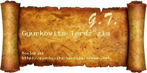 Gyurkovits Terézia névjegykártya