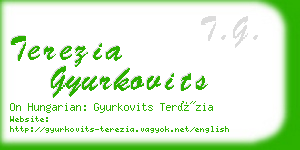 terezia gyurkovits business card